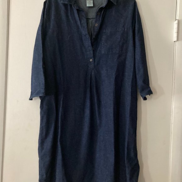 FADED GLORY BELTED DENIM DRESS~LIGHTWEIGHT COTTON~SIZE M - Picture 1 of 3